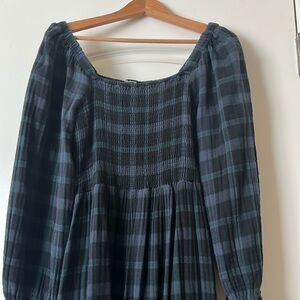 Madewell cotton plaid dress